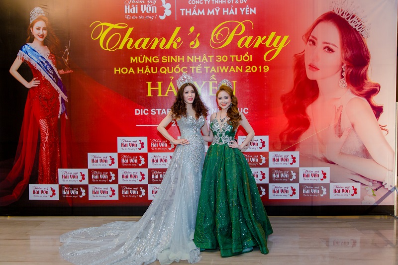 Những bông hồng rực rỡ trong đêm Thanks Party của Hoa hậu quốc tế Taiwan Hải Yến