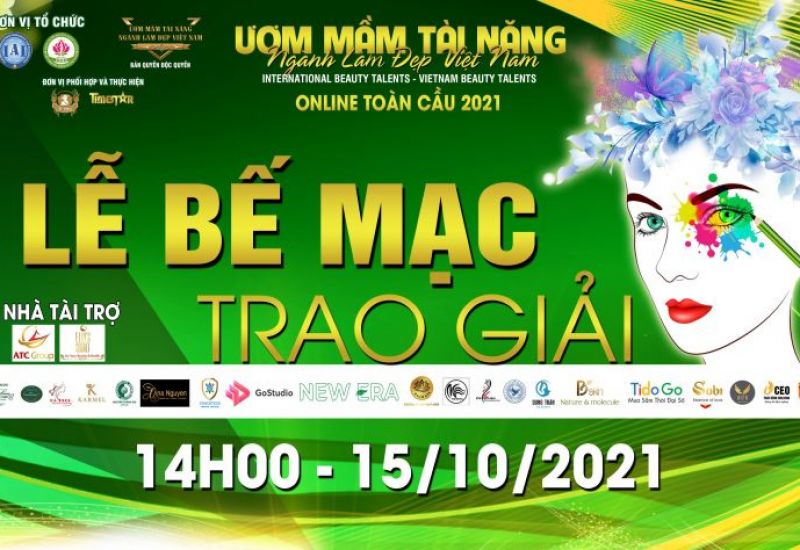 Lễ bế mạc trao giải cuộc thi Ươm mầm tài năng ngành làm đẹp Việt Nam 2021 online