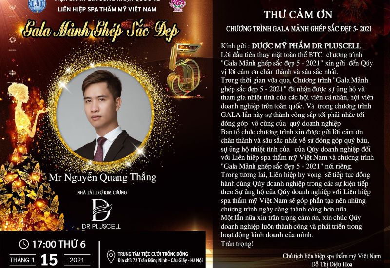 Công ty Quang Nguyễn trở thành Nhà tài trợ Kim cương tại Gala Mảnh ghép sắc đẹp 5 
